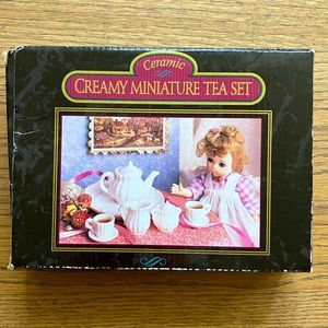 Brand NEW!! Nobel Hall Ceramic Creamy Miniature Tea Set